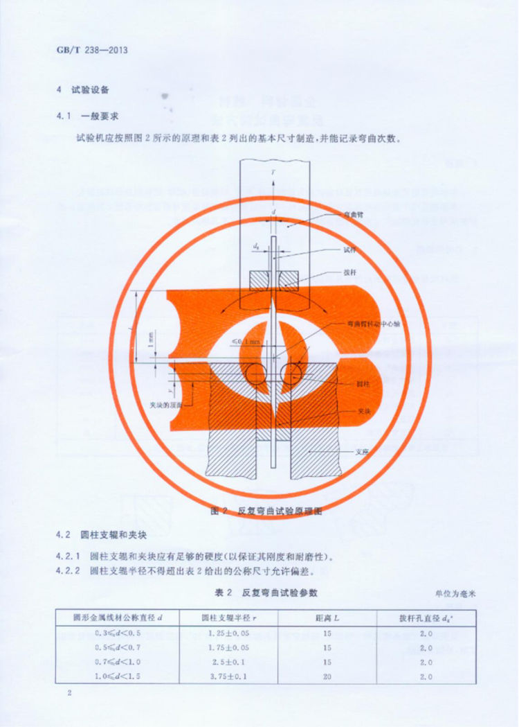 金属材料 线材 反复弯曲试验方法  国家标准(图4)