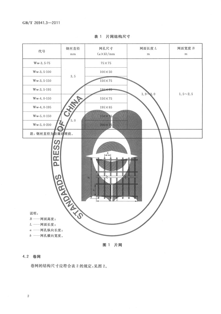 隔离栅 第3部分：焊接网   国家标准(图5)
