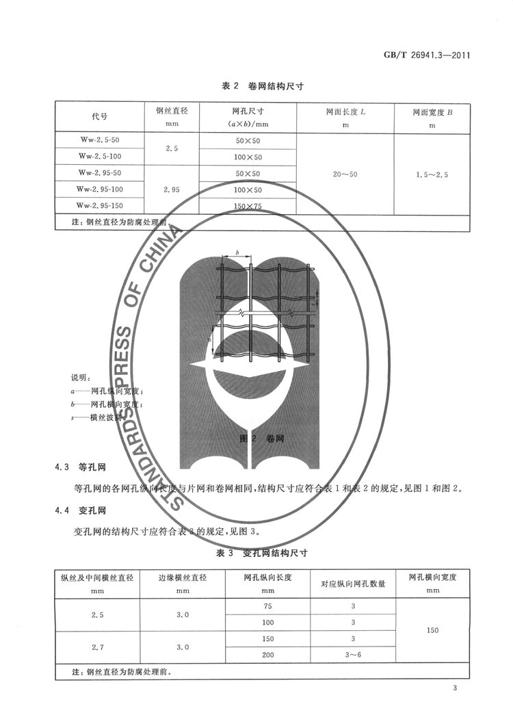 隔离栅 第3部分：焊接网   国家标准(图6)