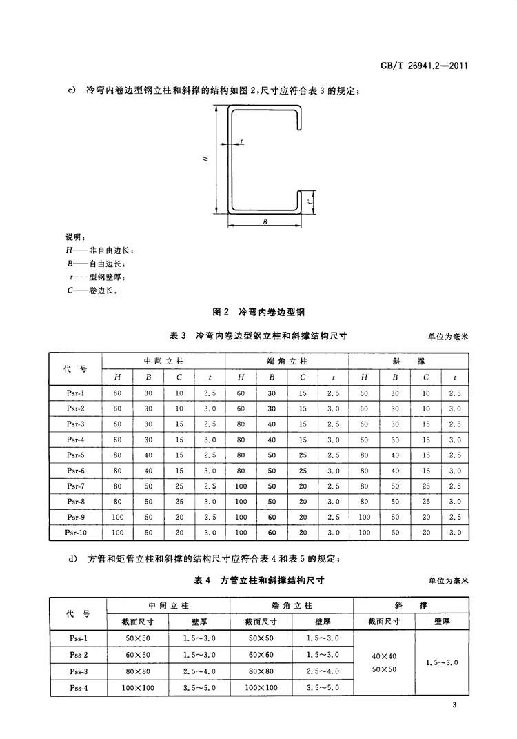 隔离栅 第2部分：立柱、斜撑和门   国家标准(图4)