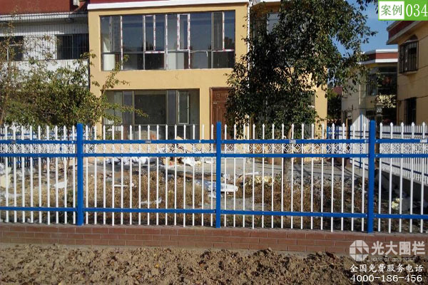 黄河路小学锌钢围栏工程