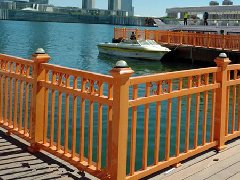 乌兰木伦湖码头景观护栏